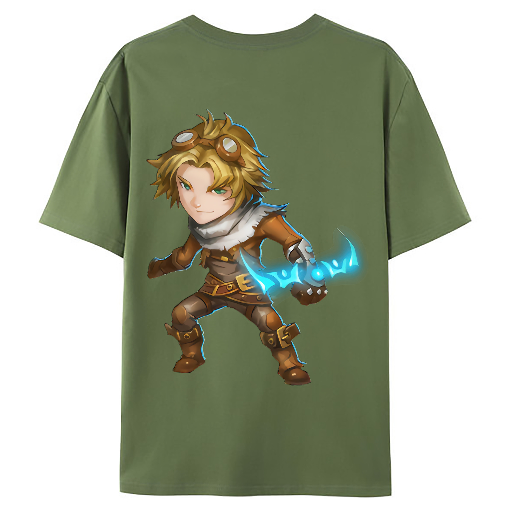 （画像用） リーグ・オブ・レジェンド League of Legends LOL 綿100％ メンズ半袖Tシャツ（バックプリント） 通気性